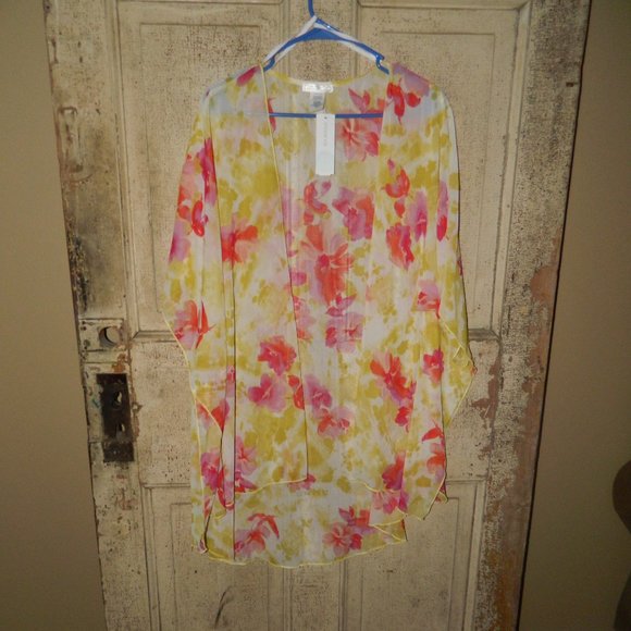 emory park Tops - Emory Park Stitch Fix Yellow Caley Open Kimono Size XL (FF-19)